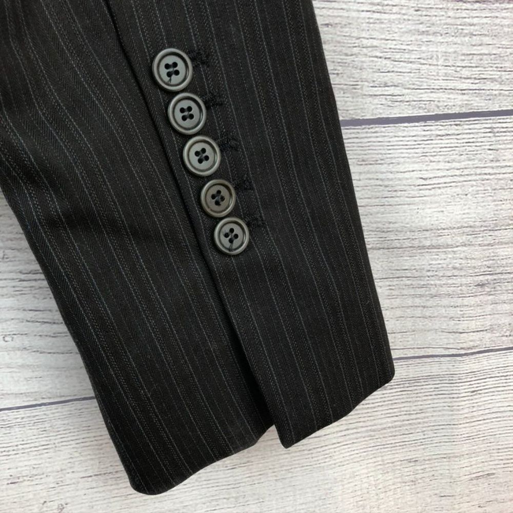 V BCBG Blazer Brown With Light Blue Pinstripes S - Picture 5 of 8